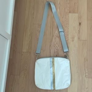 Lightweight White and Metallic Crossbody